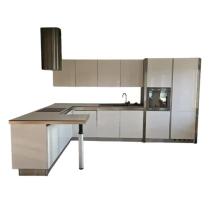 Cucina Componibile Moderna Bianca Lucida